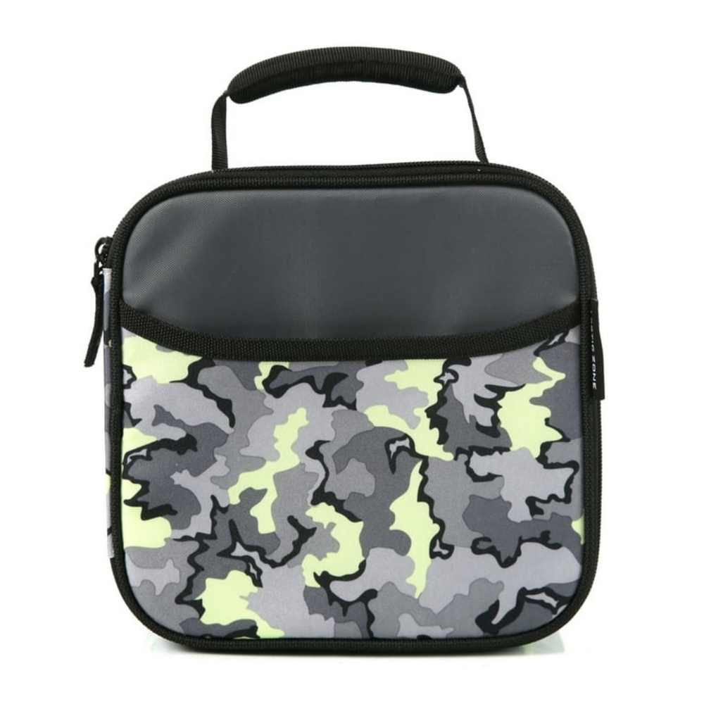 Men's Camo Lunch Tote - Gray & Neon Green
